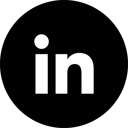 Il logo di LinkedIn con sfondo nero e testo bianco.