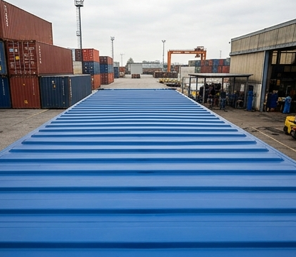 Tetto di un container riparato