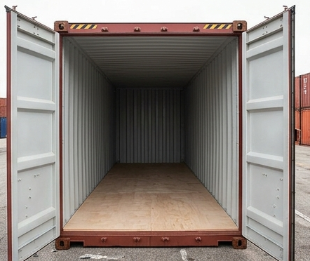 Tetto e pavimento di un container dry riparati