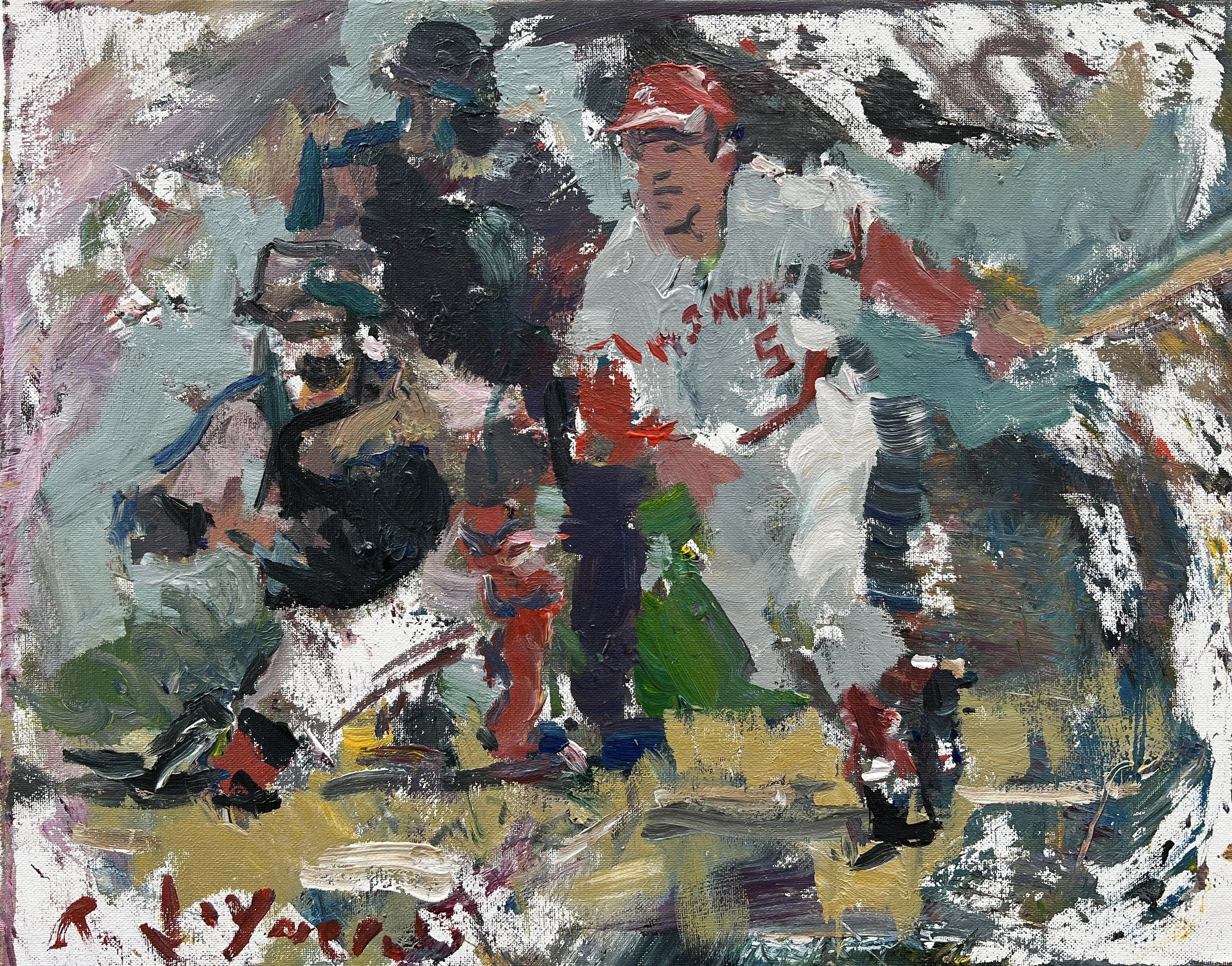 Johnny Bench Batting – Cincinnati Reds Art Print
