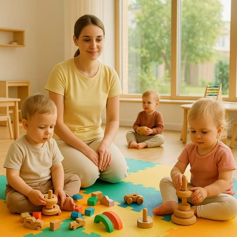 interventions d'écho d'étoiles en crèches pour le bien-être des équipes de terrain et de direction avec l'art-thérapie évolutive, la sophrologie et la sonothérapie