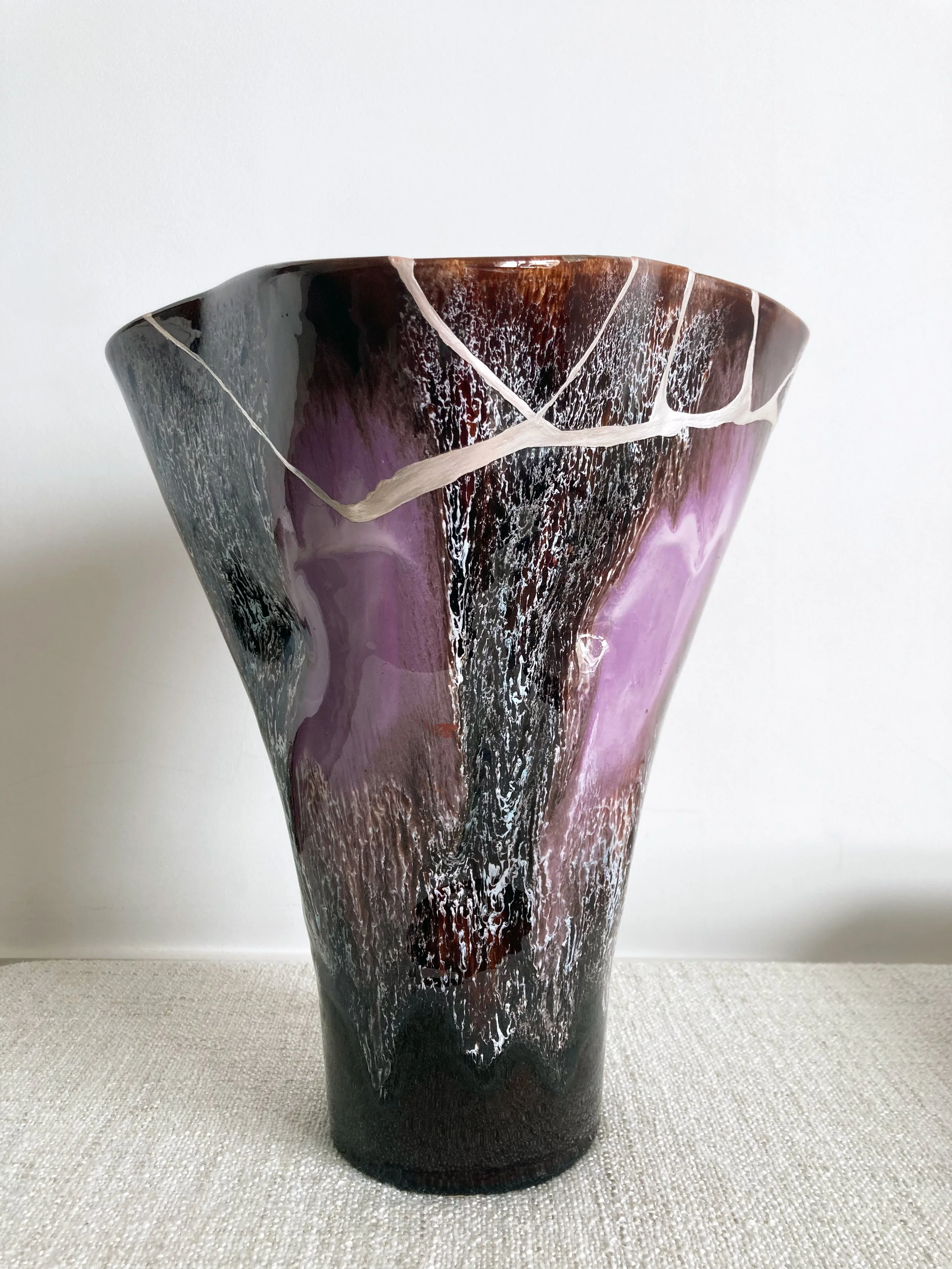 Pieza cerámica reparada Taller IB Kintsugi Madrid