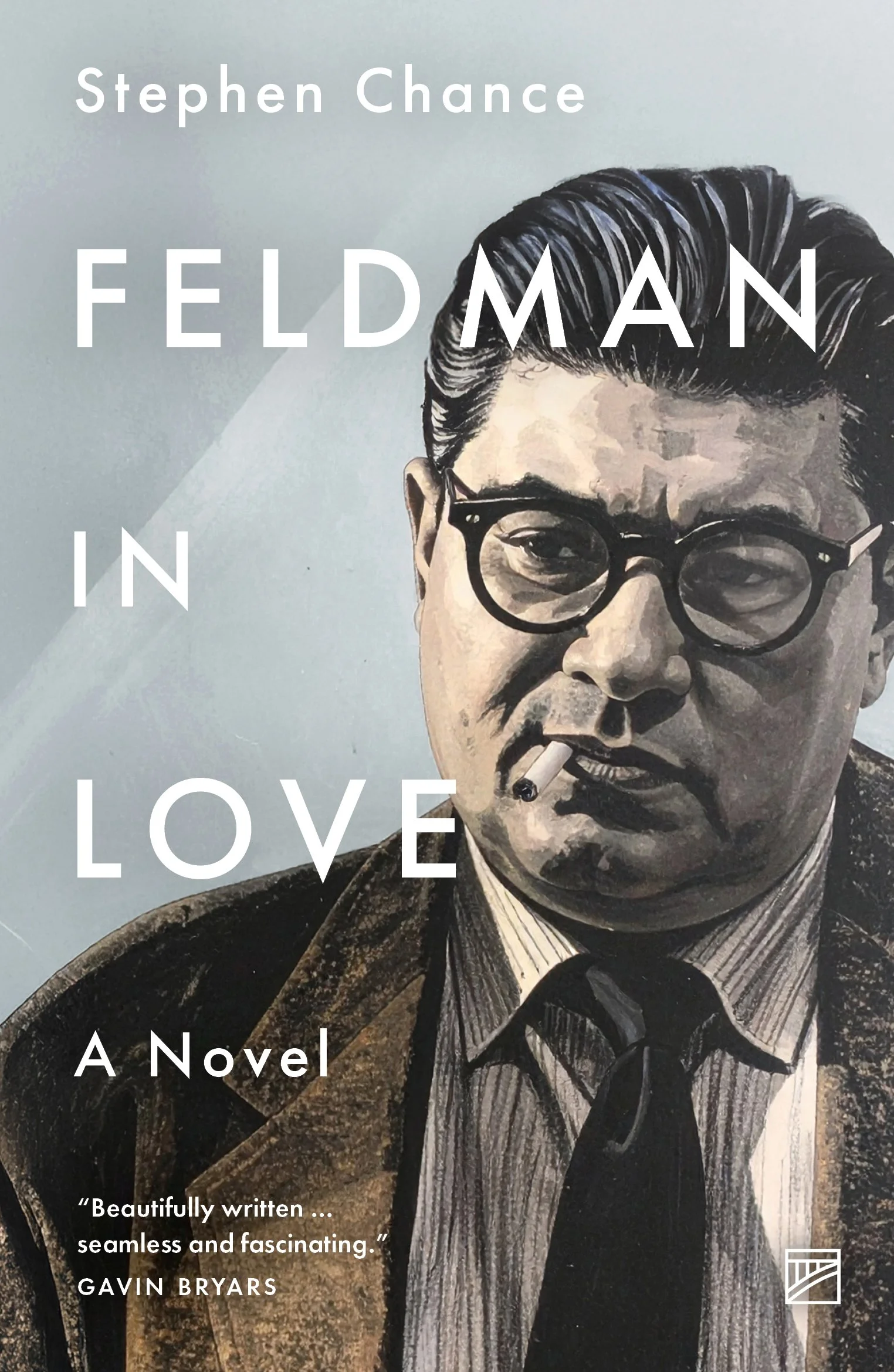 Book cover for Feldman in Love with portrait of Morton Feldman
