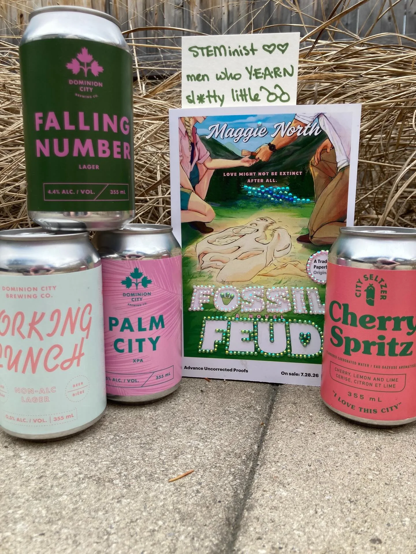 Jonesing for the new pink cover so I put together a few pink and green things from local besties @dominioncity and @cityseltzer (not a paid promo! I just love the look) to set the vibe 💚🩷💚 what do you think??? What should I serve at my launch part