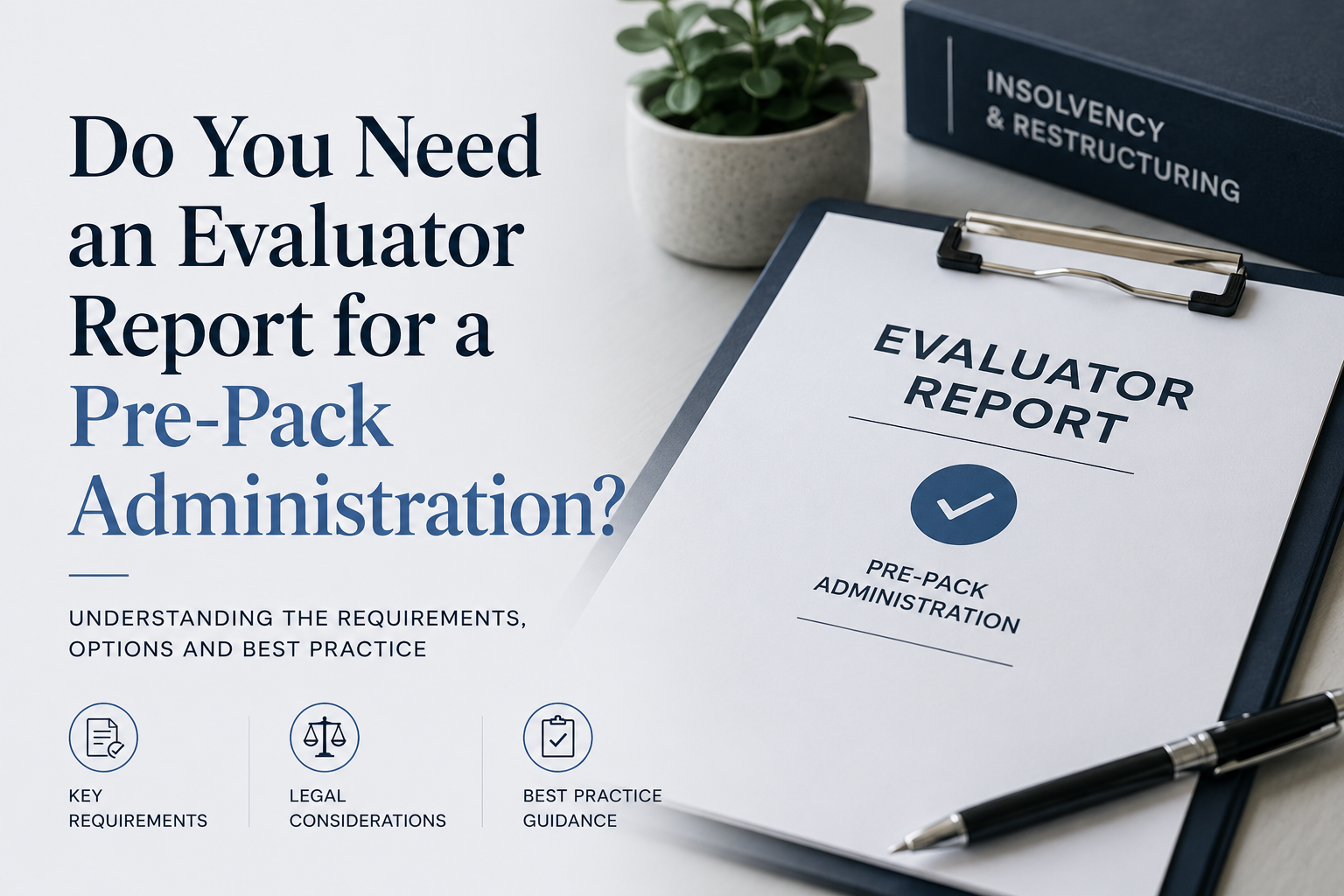 Do You Need an Evaluator Report for a Pre-Pack Administration?