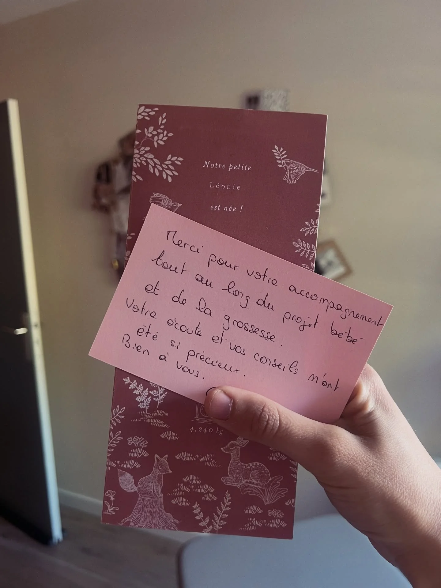 Parfois, tout commence bien avant la naissance&hellip; ✨

Ce petit mot, c&rsquo;est celui d&rsquo;une patiente que j&rsquo;ai accompagn&eacute;e sur le chemin de son d&eacute;sir de grossesse, et des &eacute;tapes parfois longues et &eacute;prouvante