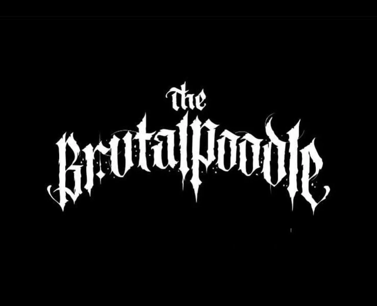 The logo for the band The Protomen on a black background in white gothic-style text.