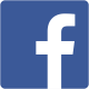 Logótipo do Facebook com um 'f' branco sobre um fundo azul.