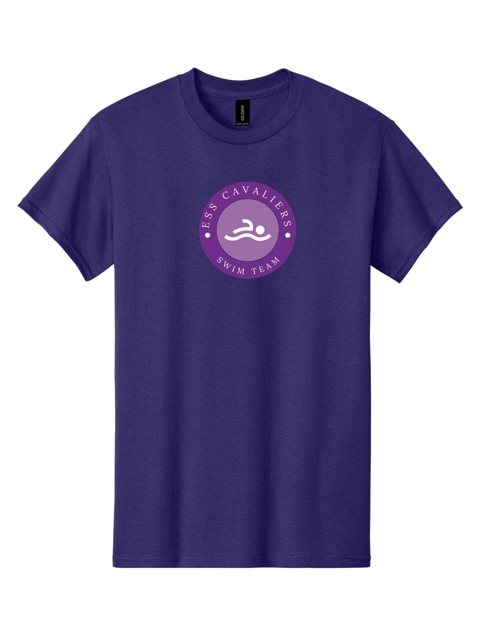 5000 - Gildan Heavy Cotton 100% Cotton T-Shirt  ESS CAVALIERS SWIM TEAM PURPLE FC.png
