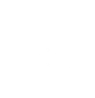 Line drawing of a person sitting cross-legged in meditation with a halo and symbolic circles on the body, inside a circle.