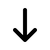 Une flèche pointant vers le bas.