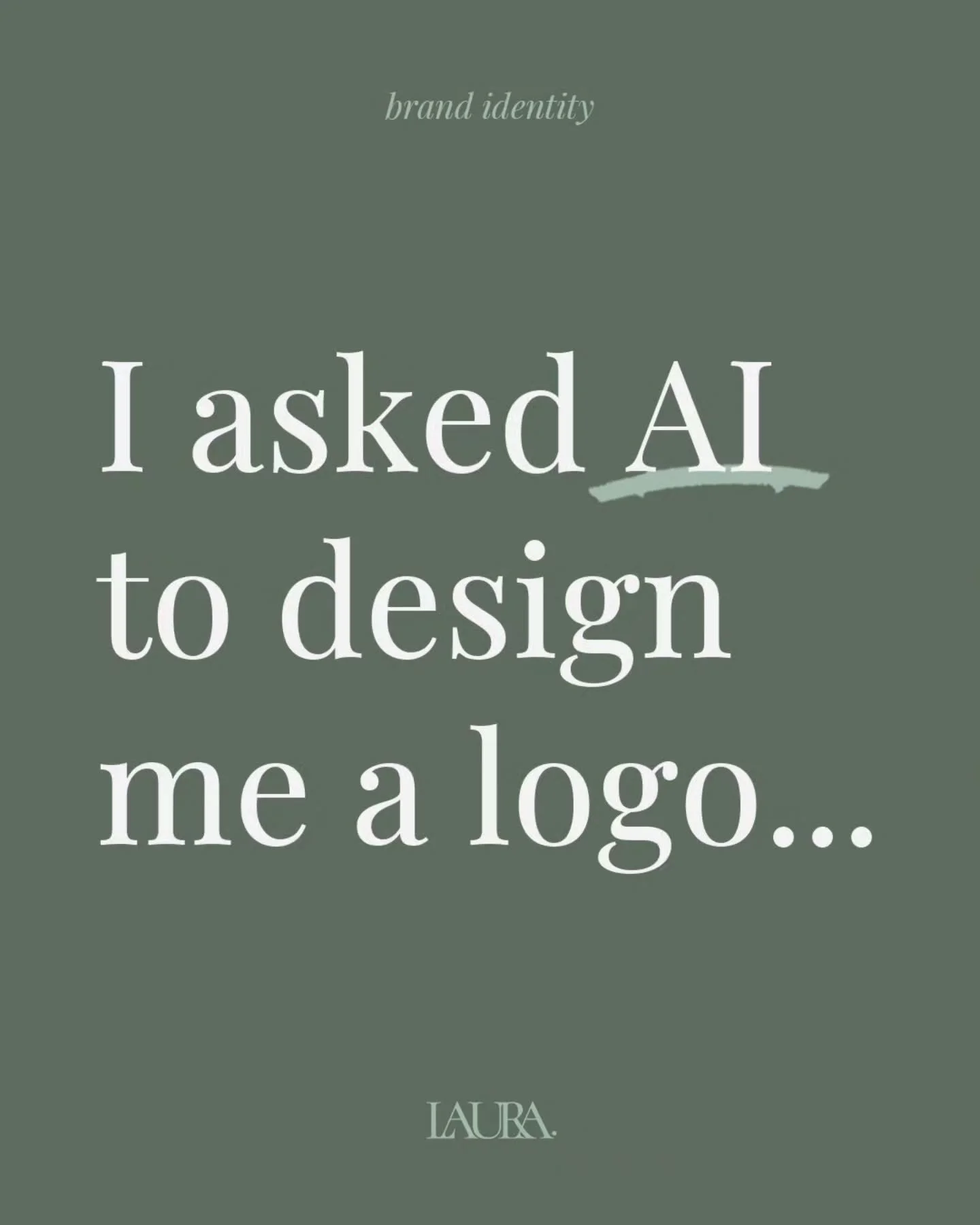 Just AI digging it's own grave. 😅

👋 I'm Laura, and I design brands (without AI, I should add!)

www.laurahodgkinson.co.uk 

#lhcreative #designnaturally #graphicdesign #graphicdesigner #graphicdesignagency #brandingstudio #branddesigner #branding 