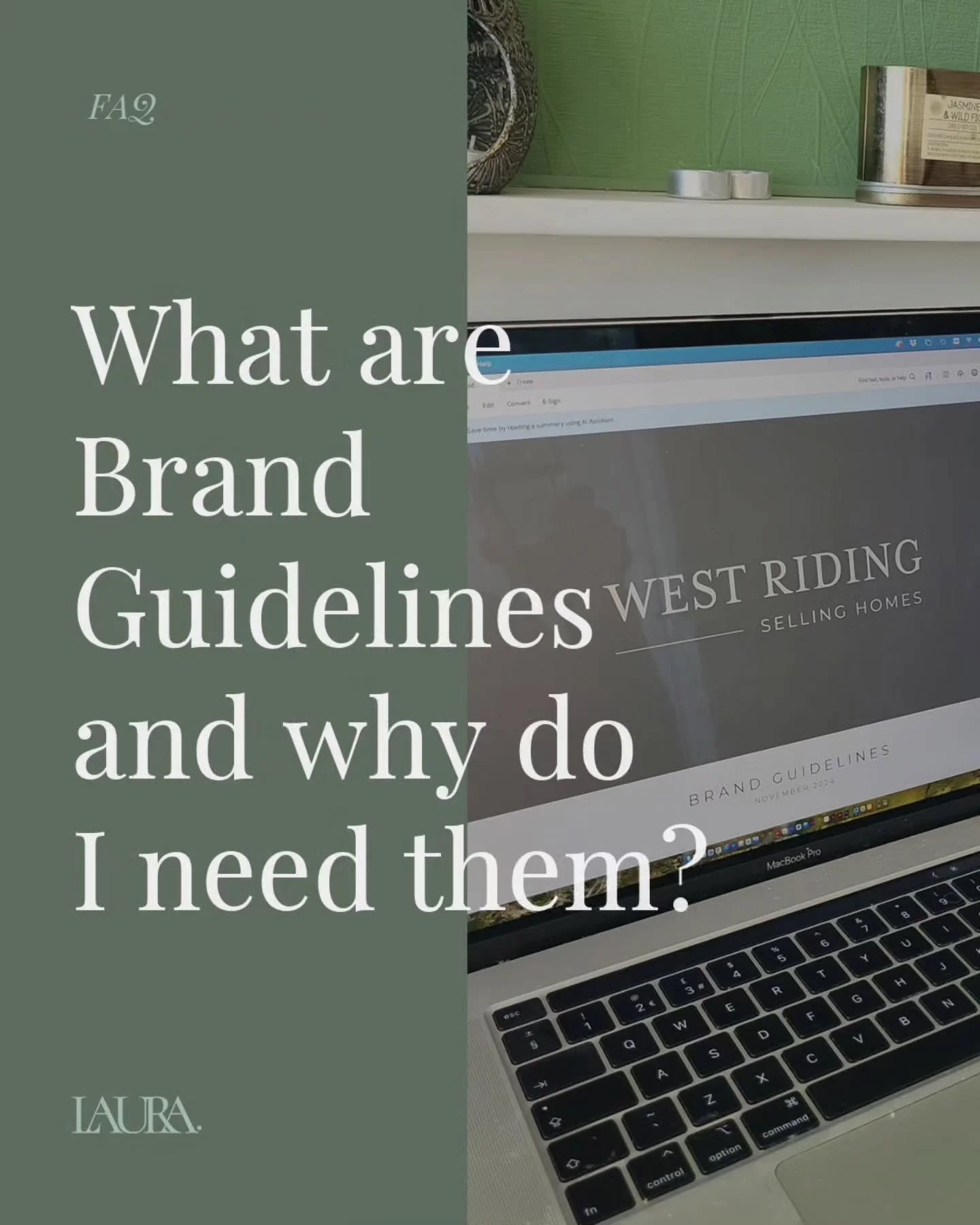 It is reported that 85% of organisations improve brand consistency, and therefore customer trust, by having (and using!) Brand Guidelines!

Think of it as an instruction manual; I create Brand Guidelines to be a comprehensive guide on what your logos