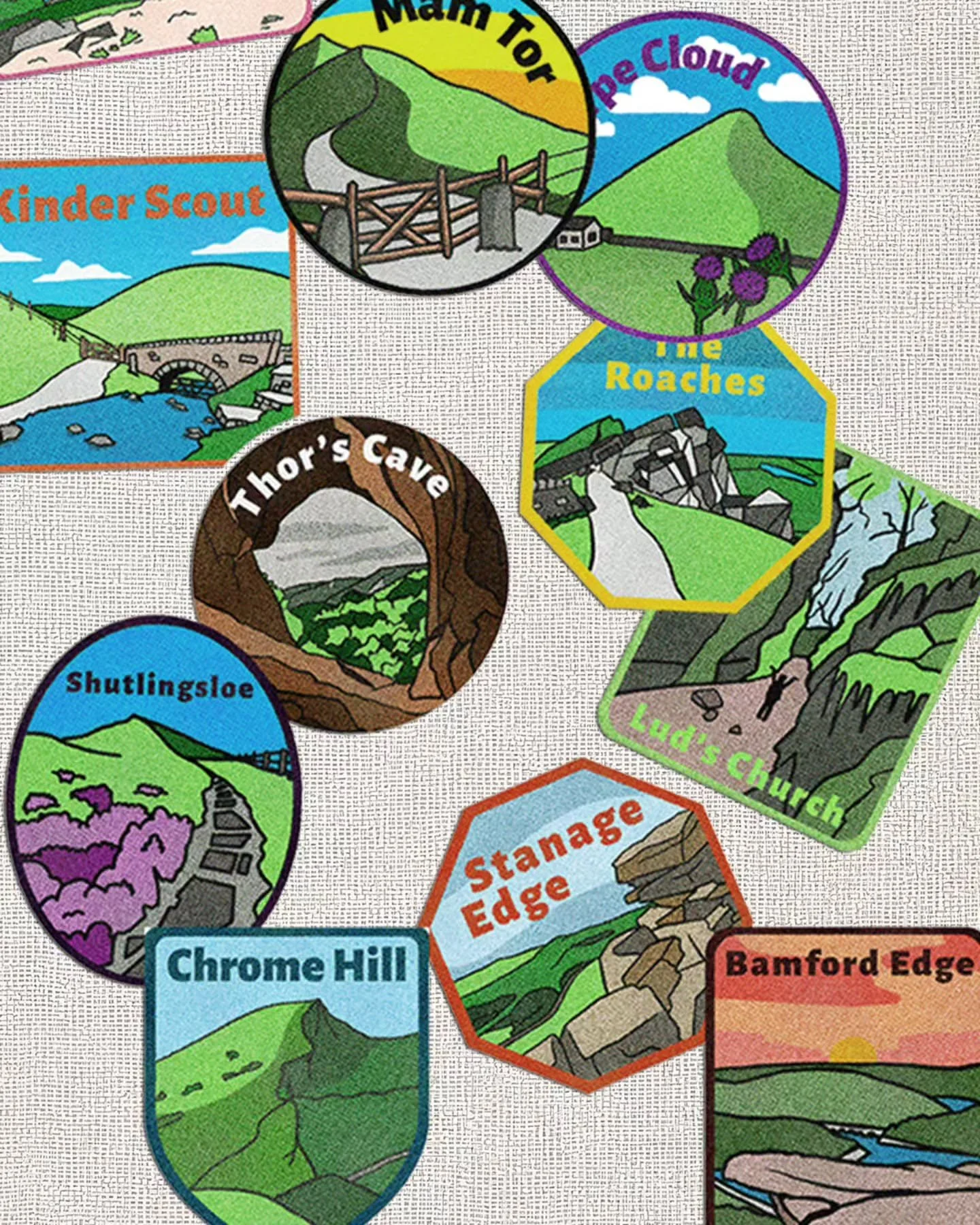 Just one of the projects I've been working on lately - design updates to @peakdistrictwalksuk embroidered patch collection 😍

#lhcreative #graphicdesign #illustration #graphicdesigner #designnaturally