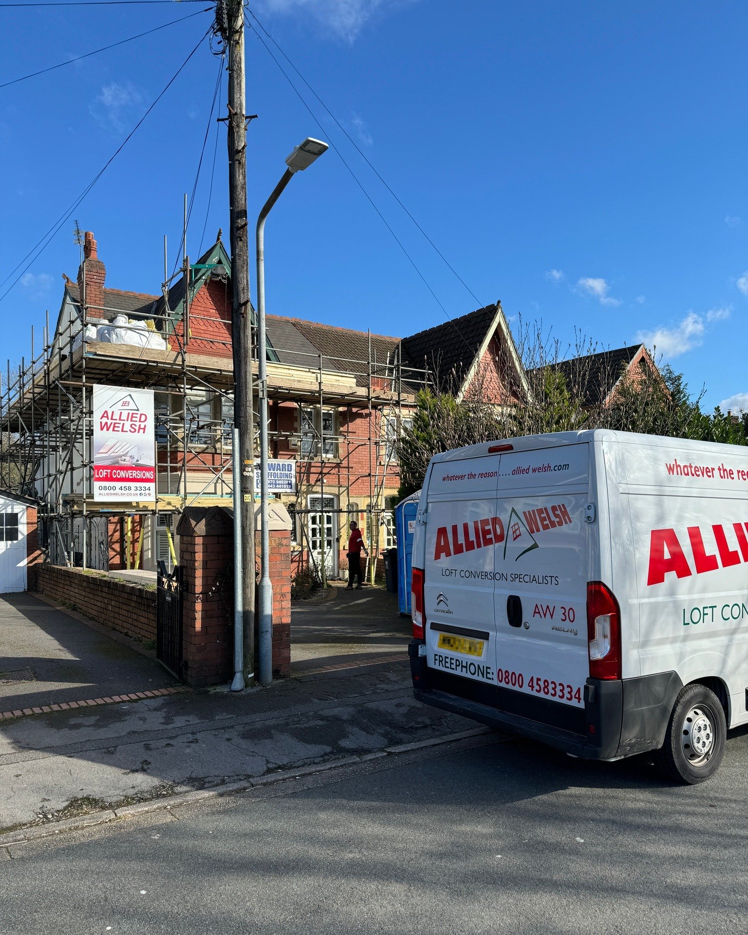 Embracing the clear skies over Cardiff as we kick off a fantastic new project! ☀️ Our team is excited to begin work on a rear dormer extension, creating spacious bedrooms with a shower room in a generous attic space. Stay tuned for updates as we brin