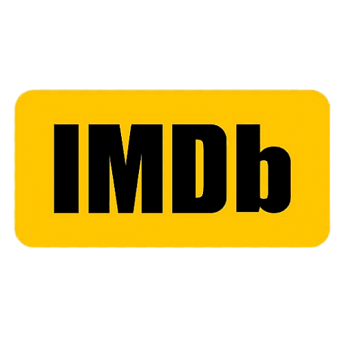 Yellow logo with black text saying IMDb.