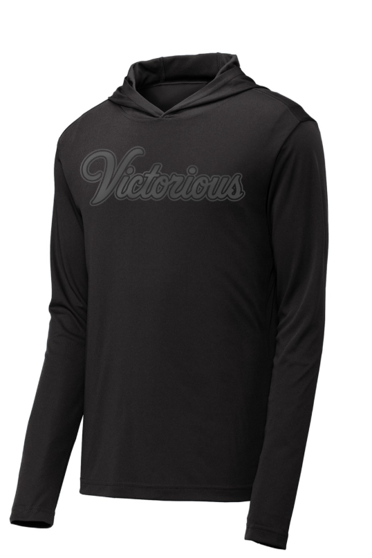 Script Hooded Long Sleeve