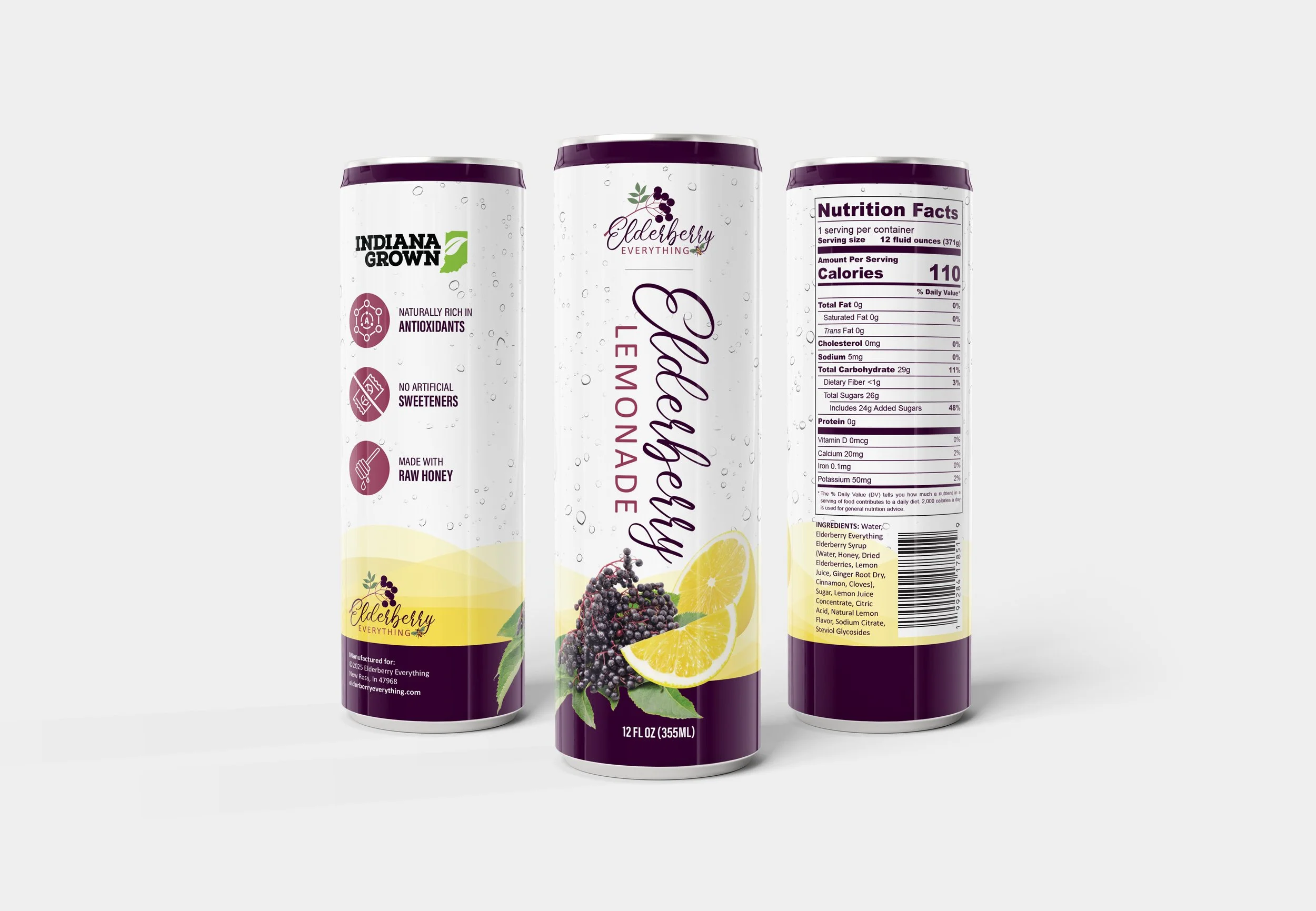 Elderberry Lemonade Packaging Design