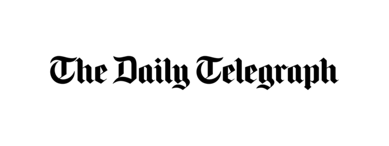 The logo of The Daily Telegraph, a British newspaper, in black text on a white background.