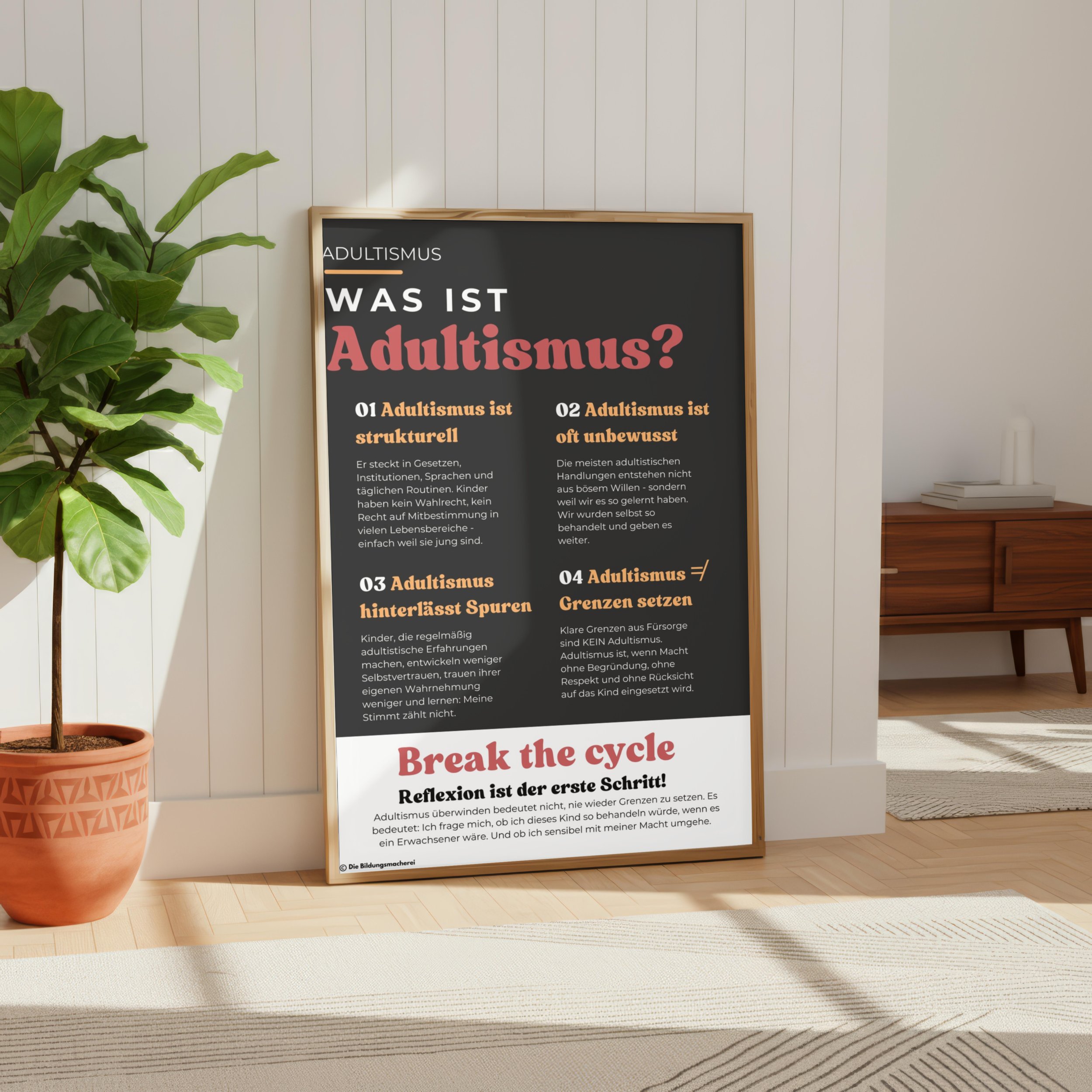 "Was ist Adultismus?" - Pädagogisches Aufklärungsposter - Digitaler Download