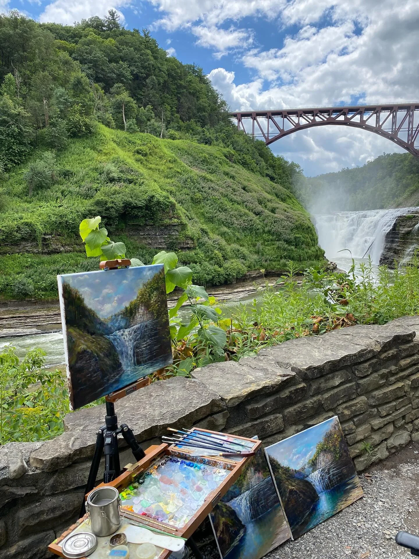 Three versions of the same scene. For people interested in the process of making art, these three paintings indicate a new development in my &ldquo;style&rdquo; or my brand. Thanks for following me and as I say &ldquo;art connects us&rdquo;.