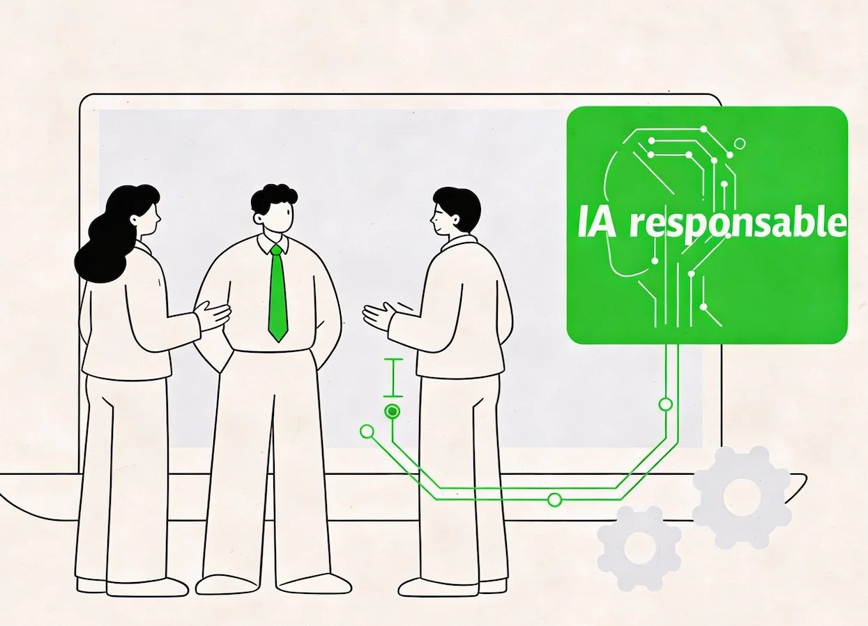 Pour Impakting, développer une IA responsable, c'est garantir la pérennité et  l'acceptabilité de vos projets, tout en renforçant la confiance des  parties prenantes.