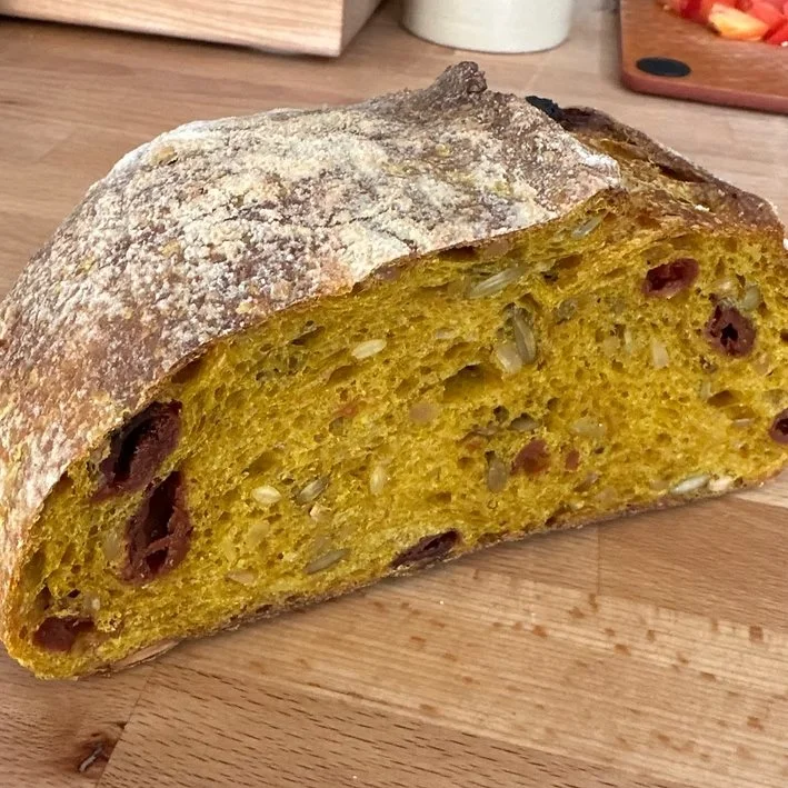  Yellow Goodness  Turmeric, Sunflower and Pumpkin Seeds, Dried Tart Cherries.