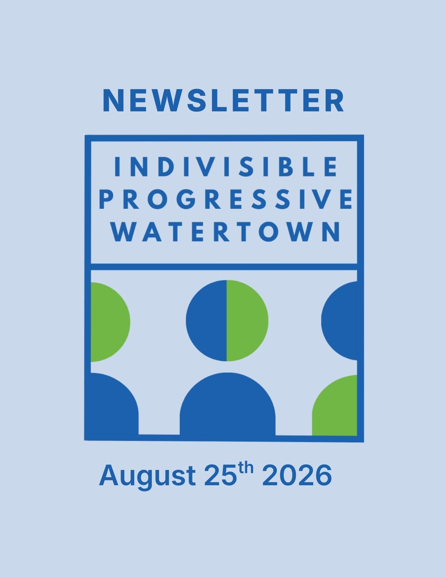 Newsletter thumbnail for 'Indivisible Progressive Watertown'.