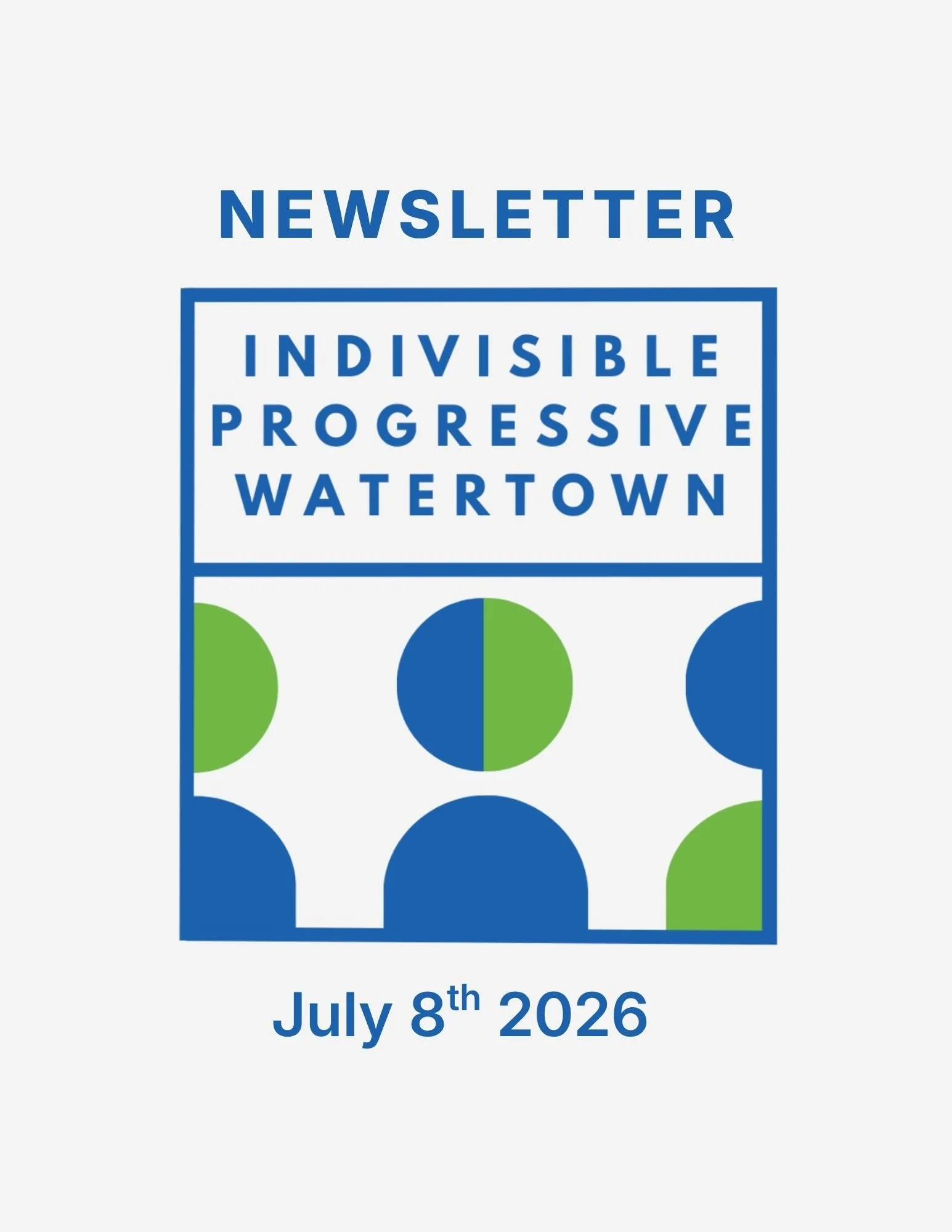 Newsletter thumbnail for 'Indivisible Progressive Watertown'.