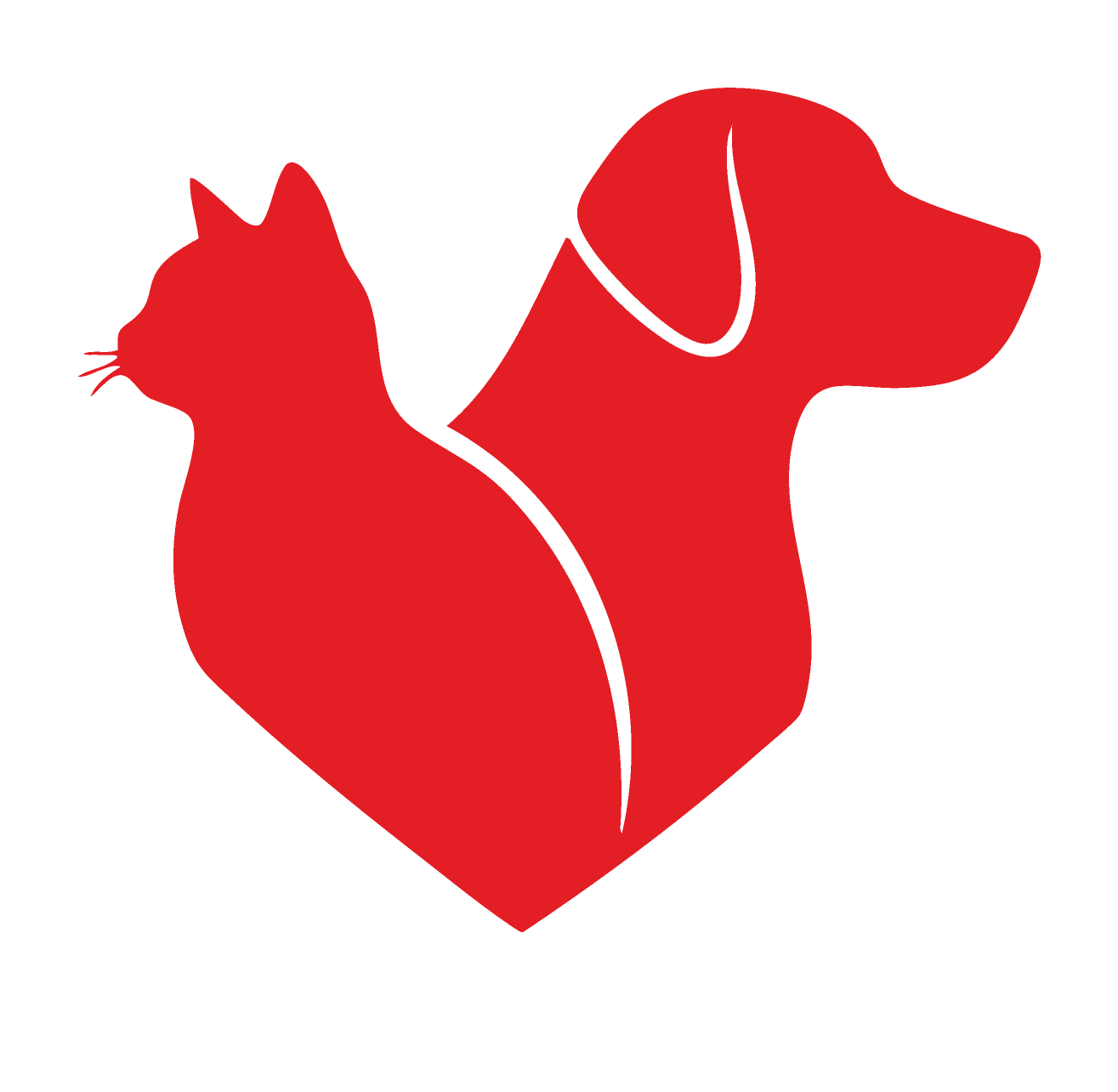 Sevier County Animal Shelter's cat and dog logo icons.