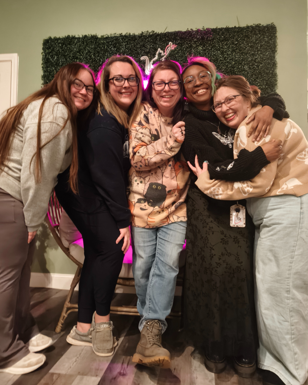A group of women posing to take a picture. Donate to Sevier County Animal Shelter.