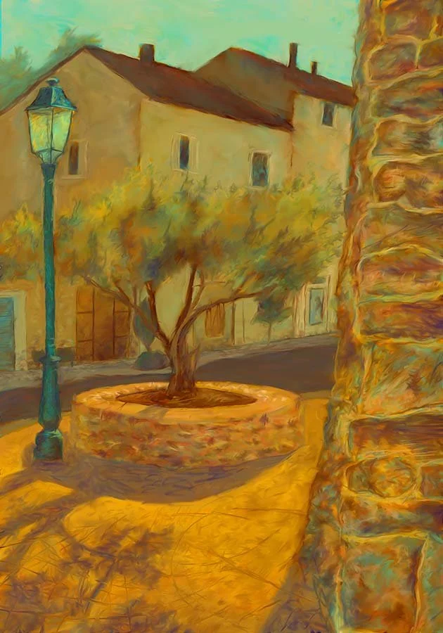 An inviting painting that welcomes the individual to David’s website.