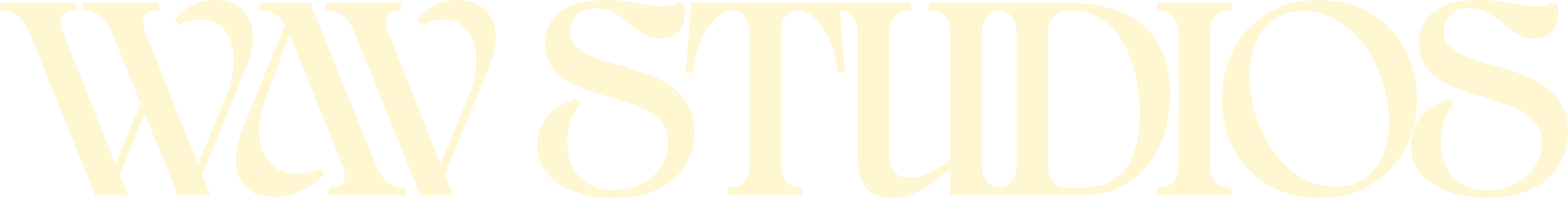 The logo for WAV Studios with stylized, cream-colored text on a black background.