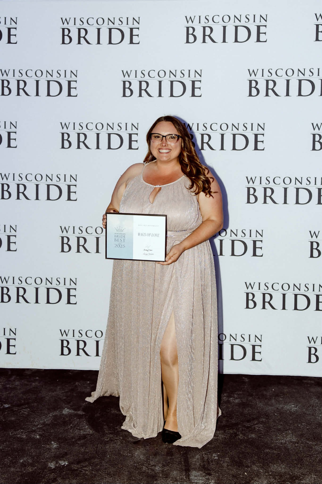 Magazine feature showing Wags of Love named Best Pet Attendant by Wisconsin Bride magazine