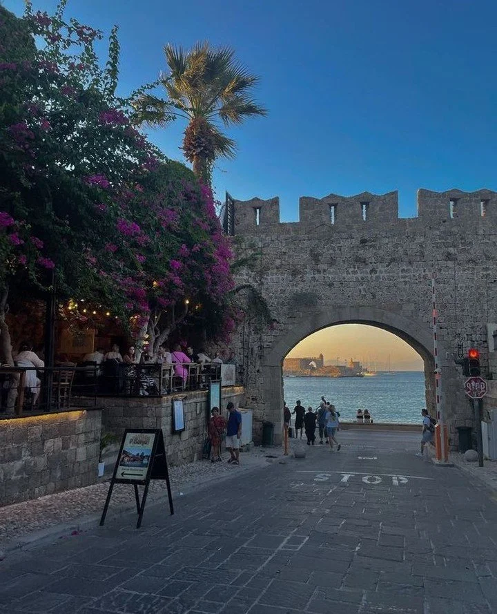 Golden hour in Rhodes Old Town