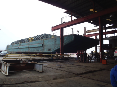 LNG Bunker Barge Clean Jacksonville Under Construction