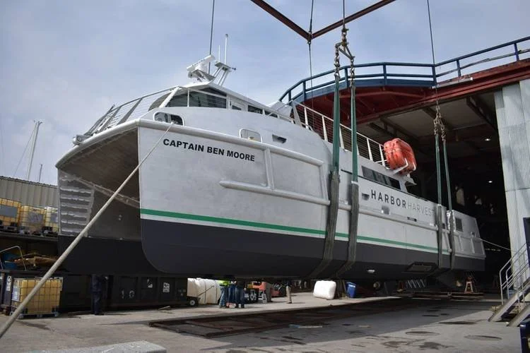Captain Ben Moore commercial fishing boat at Harbor Branch marine facility