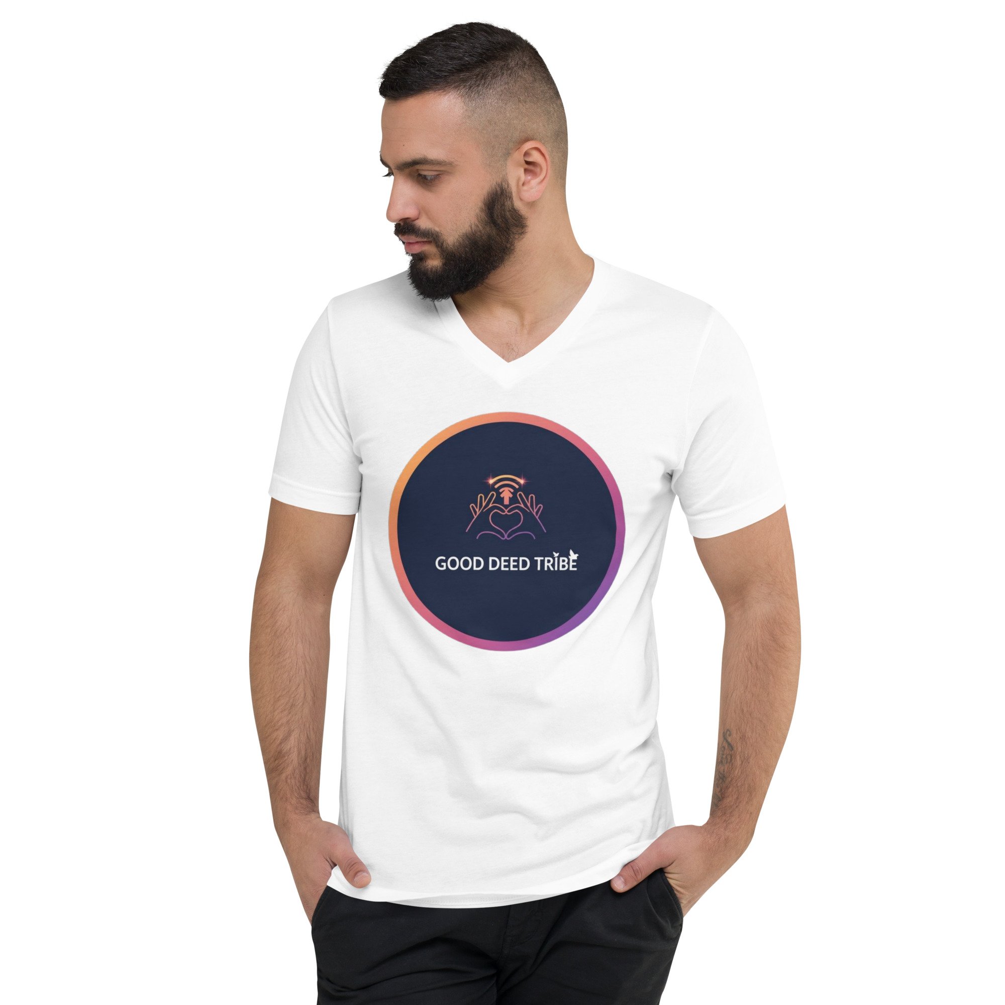 Unisex Short Sleeve V-Neck T-Shirt