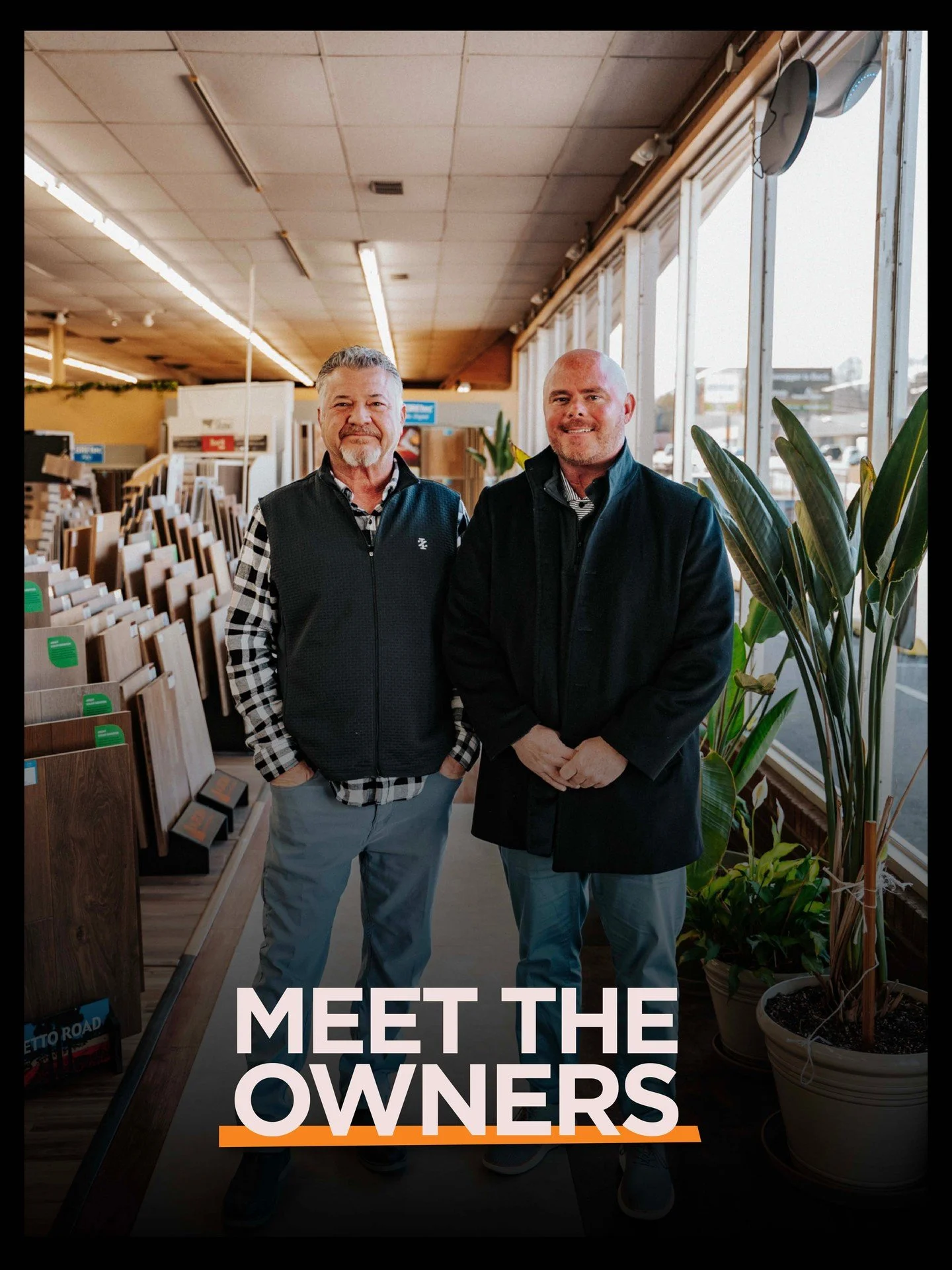 Meet Randy and Bret. 

In September 2025 they stepped into something special, becoming just the third owners in this store's 67 year history. They brought decades of experience in flooring, manufacturing, and distribution with them, but more importan