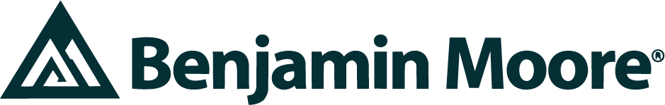 Benjamin Moore logo with stylized mountain and text.