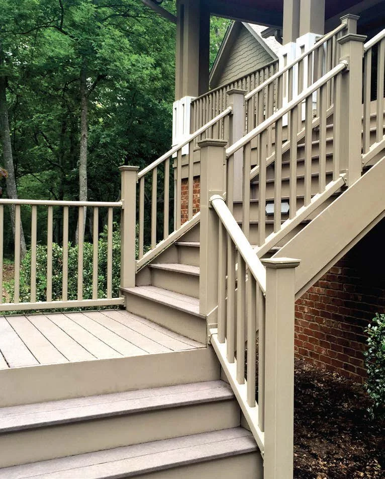 Color Guard deck stair railing vacation home Highlands Cashiers NC at Nantahala Home Center in Franklin, NC
