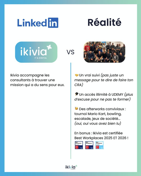 Les arguments de différence entre Ikivia sur LinkedIn et la réalité