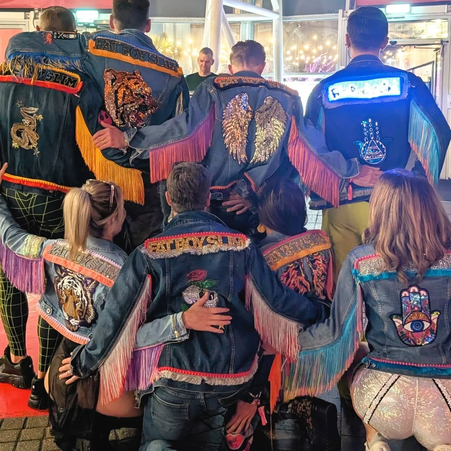 Hey @officialfatboyslim &mdash; it&rsquo;s almost jacket o&rsquo;clock! 8pm, All Back to Minehead &mdash; bring the vibes and the jacket 😎🪩
@allbacktominehead
#allbacktominehead  #denimstyle #festivaljackets