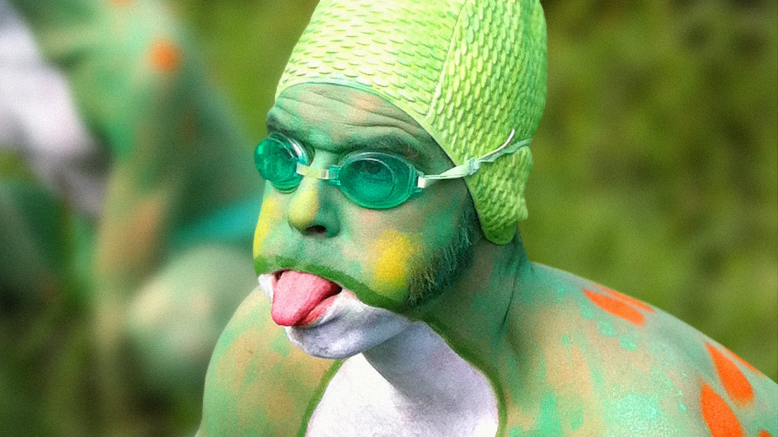 Kikkers - kikker steekt tong uit