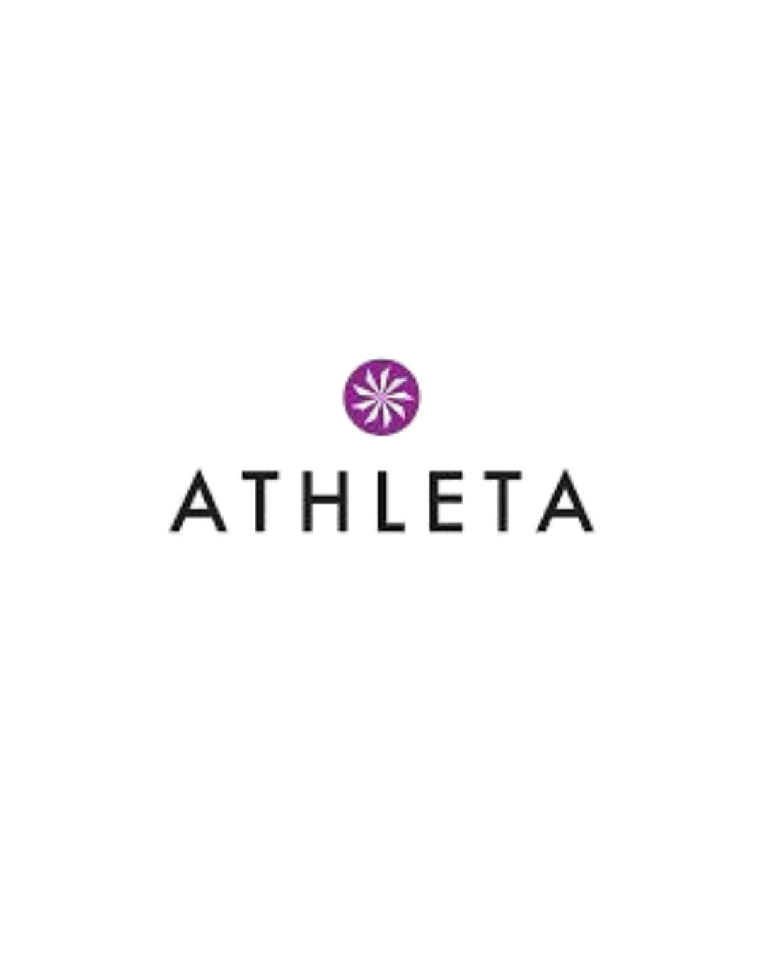A colorful logo with a purple circular emblem and the word 'ATILETA' underneath.