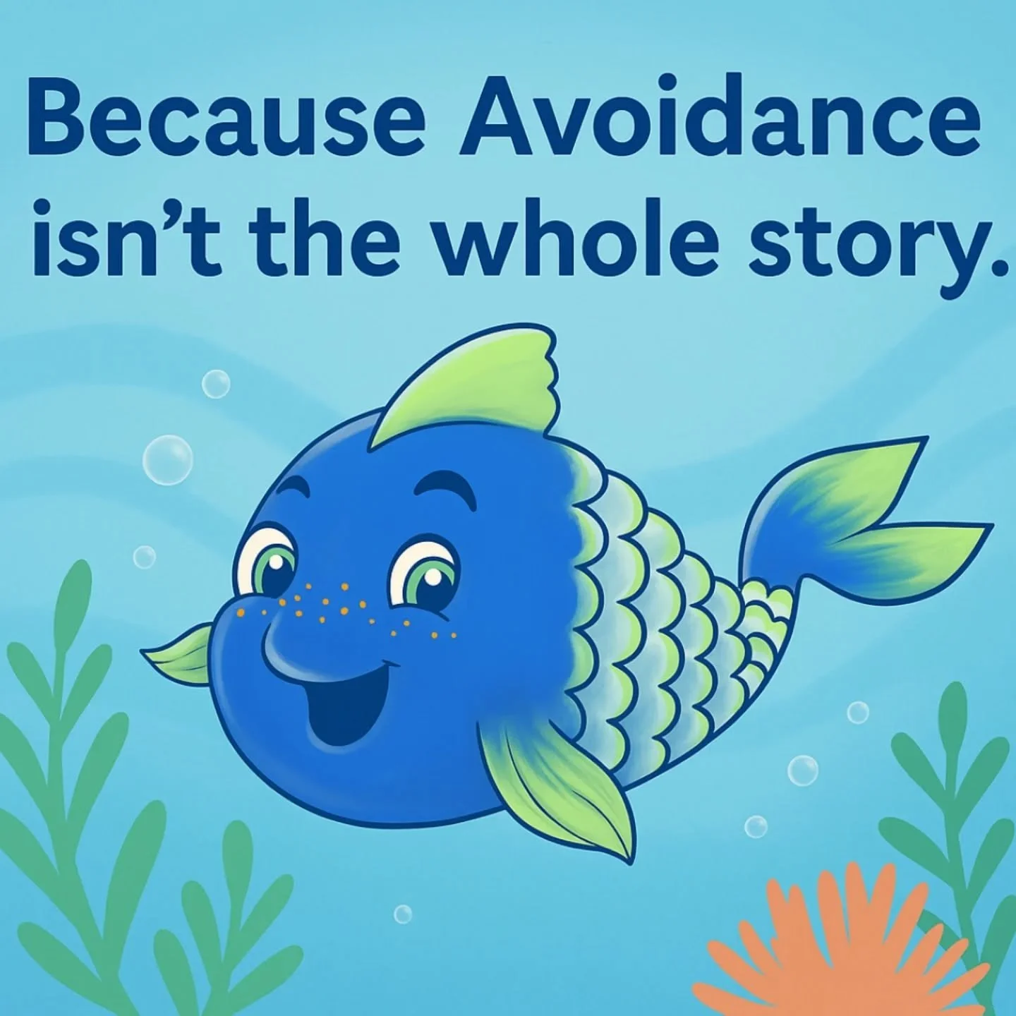 Avoidance is just part of the story, right? Ripple might look cute, but he symbolizes something bigger: the overwhelming feelings, worries, and &quot;what ifs&quot; kids face when school seems overwhelming. 

The Ripple Effect was inspired by @jroseg