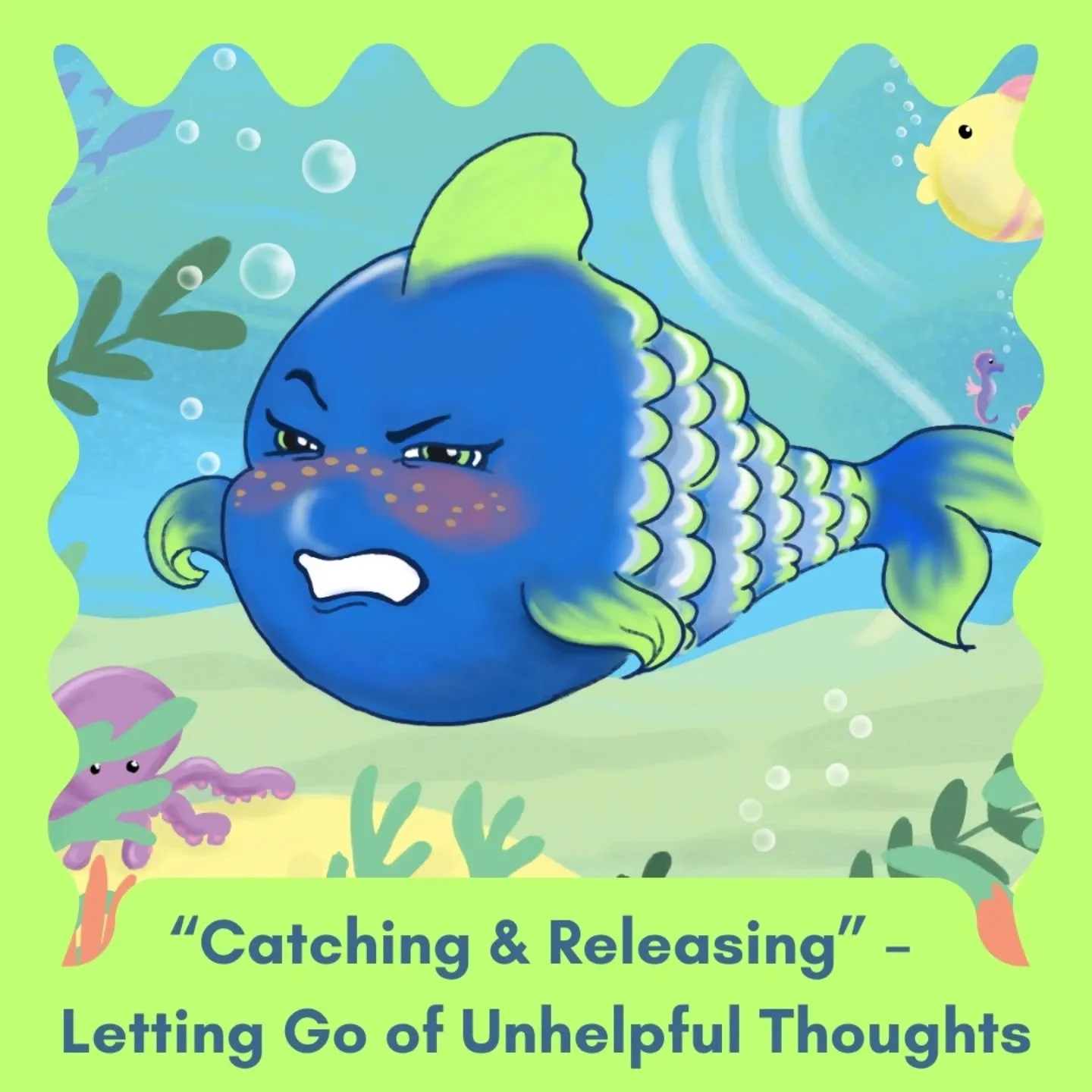 🎣 Teaching kids to &ldquo;catch &amp; release&rdquo; their thoughts can help them manage school anxiety. Some thoughts are worth keeping&mdash;others can be set free. Not every worry deserves a place in their thought aquarium! 💙🐠

#justtherippleef