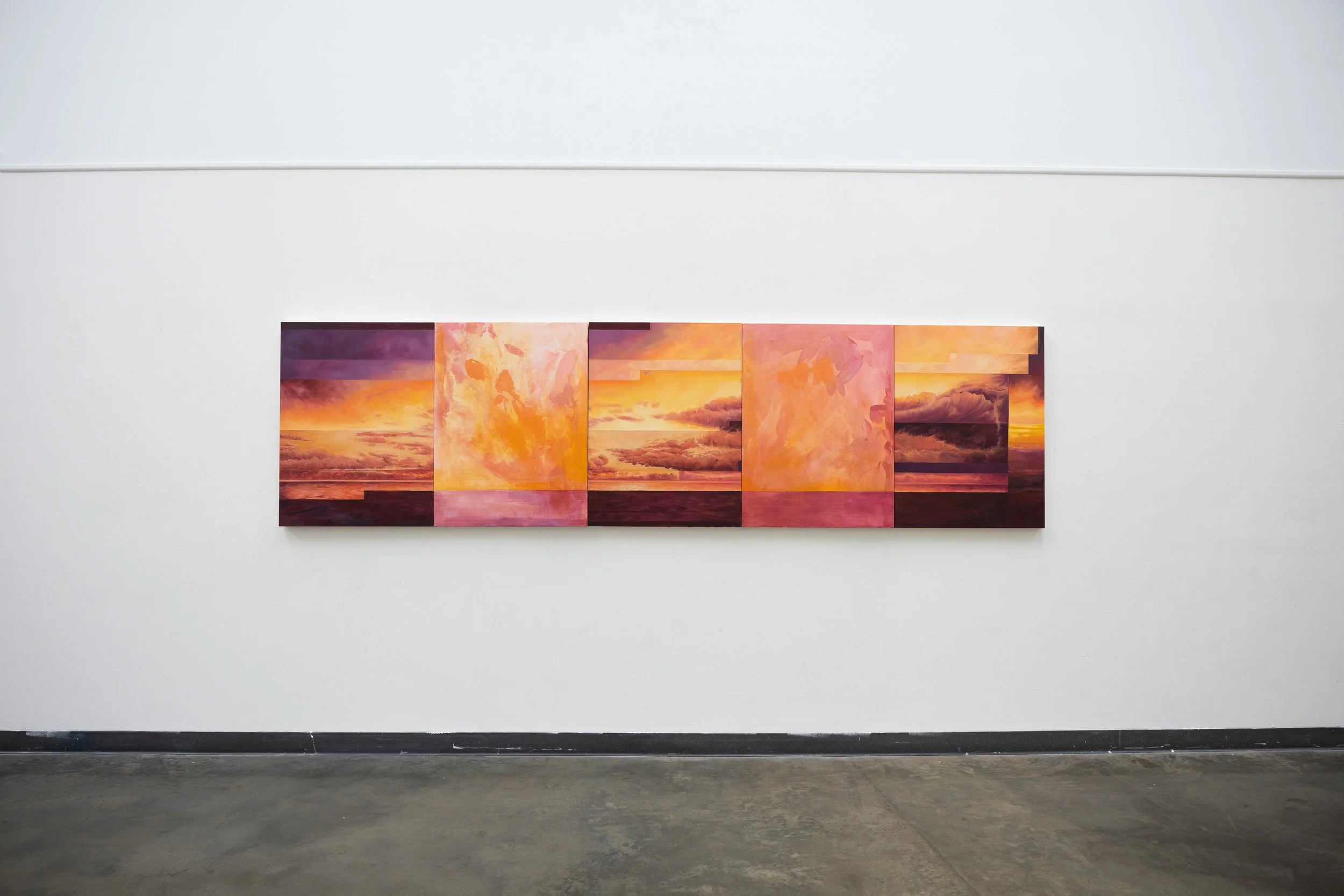 "A Single Small Error" , Oil and Acrylic on Canvas, 150" x 40" , 2025 