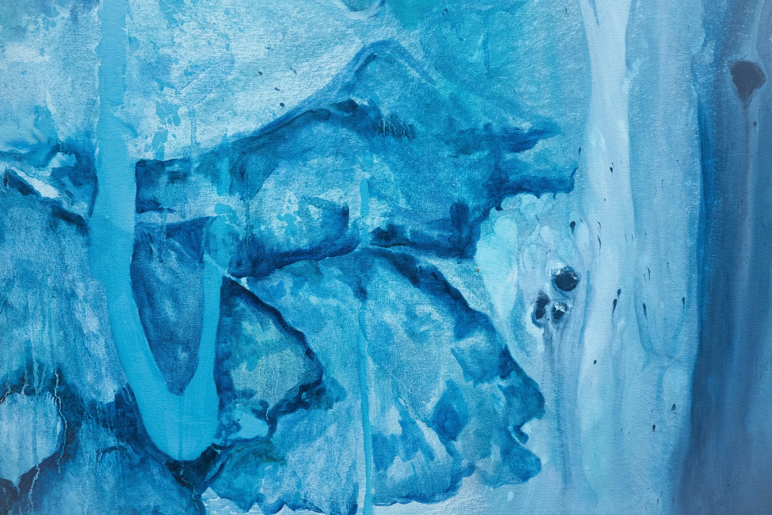 Blue Light Detail, Oil and Acrylic on Canvas, 72" x 64", 2025