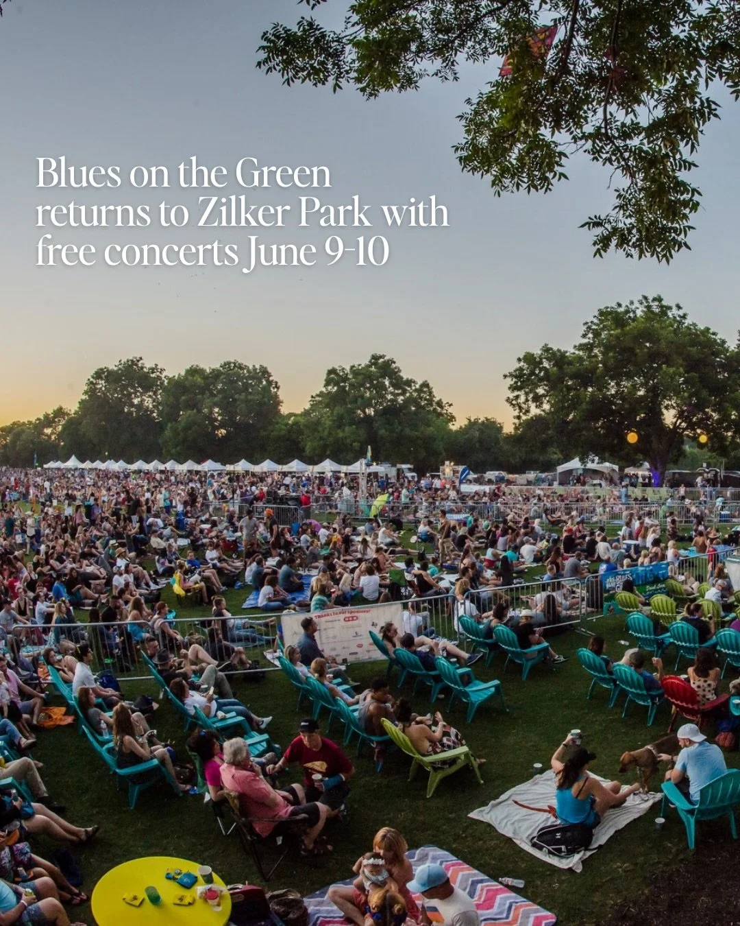 Austin summer nights just hit different.

Blues on the Green is officially returning to Zilker Park on June 9&ndash;10 with two nights of free live music under the Austin skyline.

From local favorites to laid-back lawn vibes, this is one of those cl